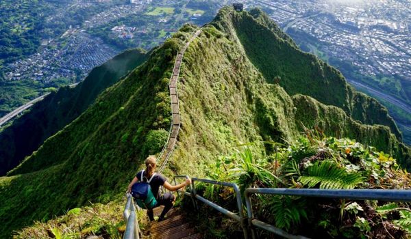 Stairway to Heaven, Haiku Stairs, Hawaii, Oahu, USA